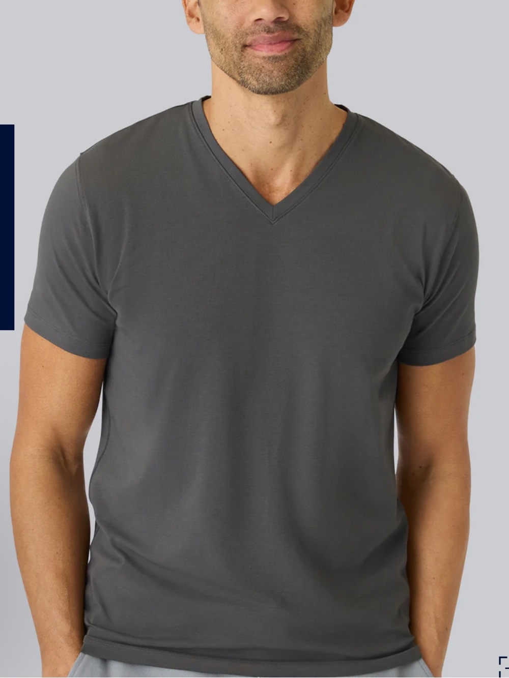 Diesel Gray V-Neck Short Sleeve Tee! L